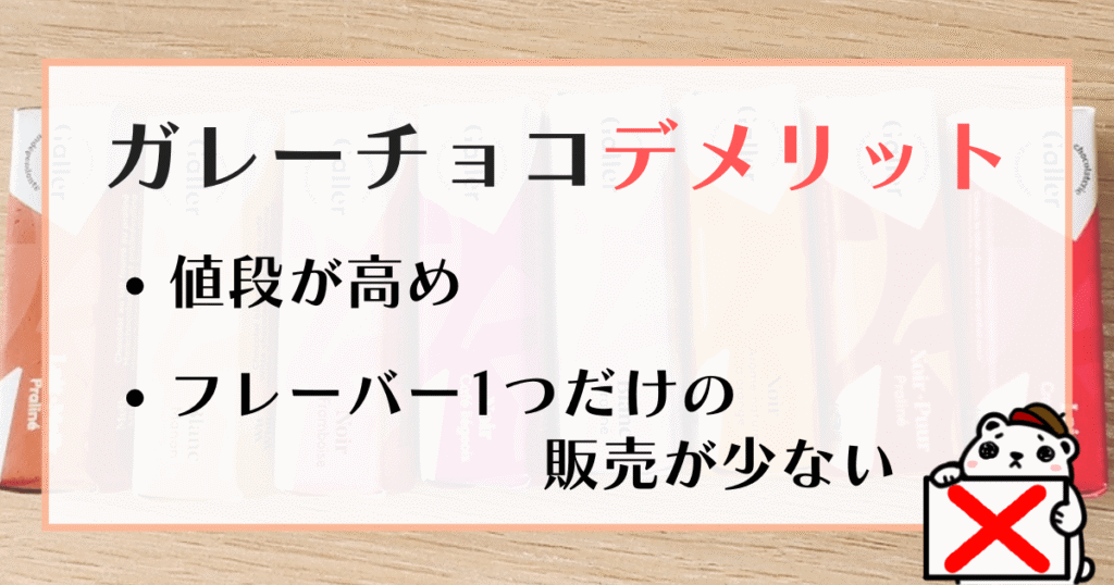 ガレーチョコ デメリット